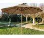 Parasol en bois 350 cm avec manivelle June - PRL-0643