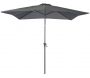 Parasol carré en aluminium avec manivelle 2,5m Tilt