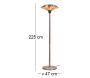 Parasol chauffant électrique 2 000 W Zephyr - WIS-0283