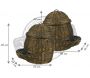 Patatières en osier (Lot de 2) - AUB-2505