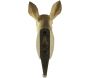 Patère animal en bois sculpté à la main et métal - WII-0118