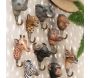 Patère animal en bois sculpté à la main et métal - 8