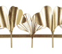 Patère murale en métal doré Leaves - 34,90