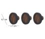 Patère ronde noyer et caoutchouc Hub (Lot de 3) - 5