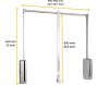 Penderie rabattable chroméee pour armoire Sling - 68,90