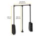 Penderie rabattable moka pour armoire Hang - 64,90