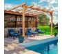 Pergola accolée en bois lamellé-collé Andorra