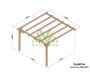 Pergola accolée en bois lamellé-collé Andorra - Maderland