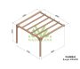 Pergola accolée en bois lamellé-collé Burgos - Maderland