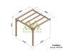 Pergola accolée en bois lamellé-collé Burgos - Maderland