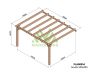 Pergola accolée en bois lamellé-collé Sevilla - Maderland