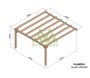 Pergola accolée en bois lamellé-collé Sevilla - Maderland