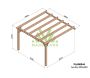 Pergola accolée en bois lamellé-collé Sevilla - Maderland