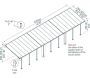 Pergola à adosser en aluminium gris et polycarbonate Feria - PAA-0327