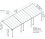 Pergola à adosser en aluminium gris et polycarbonate Feria - PAA-0321
