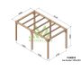 Pergola en bois lamellé-collé Santander - Maderland