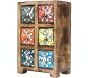 Petit meuble de rangement 6 tiroirs colorés