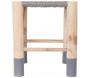 Petit tabouret tendance pieds teintés - THE HOME DECO FACTORY