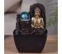 Petite fontaine d'intérieure en résine avec LED bouddha Theravada - SUC-0280