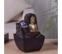 Petite fontaine d'intérieure en résine avec LED bouddha Theravada - 25,90