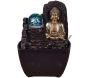 Petite fontaine d'intérieure en résine avec LED bouddha Theravada