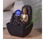 Petite fontaine d'intérieure en résine avec LED bouddha Theravada - ZEN ARôME