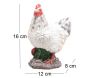 Petite poule en résine 12 x 8 x 16 cm - 7,87