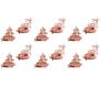 Photophore de Noël en métal cuivré (Lot de 12)