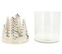 Photophore Sapin en verre et aluminium - 24,90