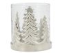 Photophore Sapin en verre et aluminium