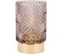 Photophore avec bougie led Zig zag - PT