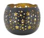 Photophore boule en métal noir et doré - 26,90