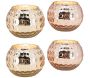 Photophore boule en verre antique
