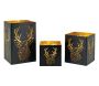 Photophore carré tête de cerf (Lot de 3) - AUBRY GASPARD