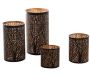 Photophores cylindriques noir et or (Lot de 4)