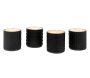 Photophore noir en verre teinté mat (Lot de 4) - AUBRY GASPARD