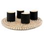Photophore noir en verre teinté mat (Lot de 4) - AUB-2839