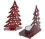 Photophore sapin de Noël en métal (Lot de 2)