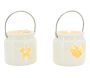 Photophore en verre teinté Noel (Lot de 2) - AUBRY GASPARD