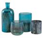 Photophore en verre teinté turquoise - 5