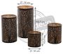 Photophores cylindriques noir et or (Lot de 4) - AUBRY GASPARD