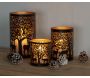 Photophores en métal Cerfs (Lot de 3) - 5