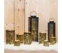 Photophores en métal Feuillage (Lot de 4) - AUB-4492