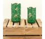 Photophores ronds verts feuilles tropicales métal (Lot de 2) - AUBRY GASPARD
