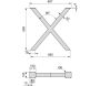 Pieds en acier pour table Cross - EMU-0277