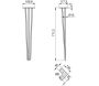 Pieds de table en acier 3 fils Hairpin (Lot de 4) - EMU-0324