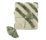 Plaid en coton tufté vert