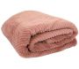 Plaid imitation fourrure rose et sherpa 140 x 200 cm - CMP-5304