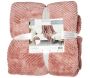 Plaid imitation fourrure rose et sherpa 140 x 200 cm - 40,90