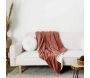 Plaid imitation fourrure rose et sherpa 140 x 200 cm - THE HOME DECO FACTORY